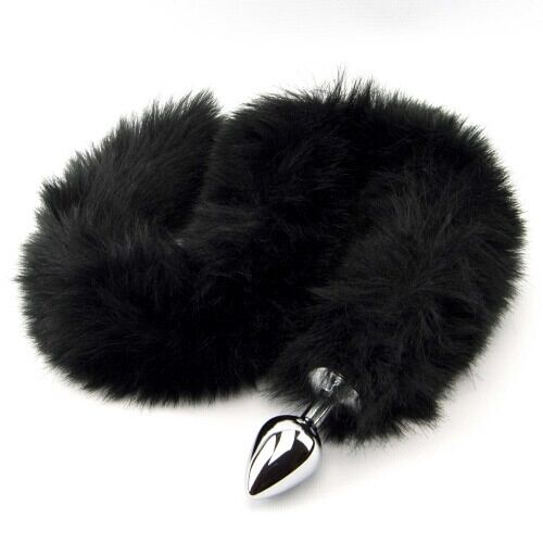 Plug Anal Furry Fantasy Black Panther Tail 78 cm