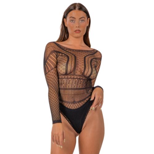 Σώμα Lace by LJ Seamless με Διαφανείς Μανικιαίες