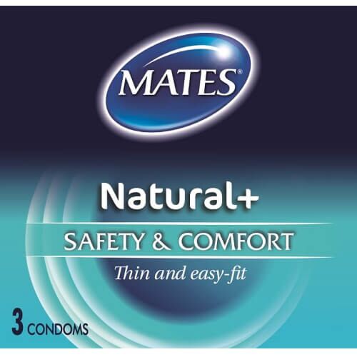 Προφυλακτικά Mates Natural 3 Pack με λιπαντικό