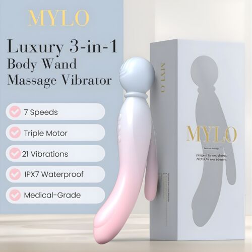 Δονητής MYLO 3-in-1 Body Wand Massager Air με 21 συνδυασμούς δόνησης