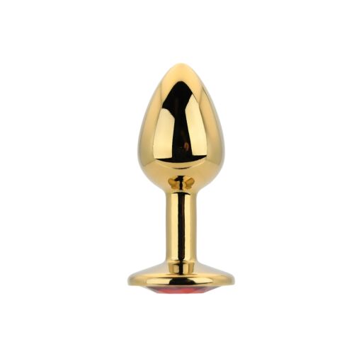 Δονητής Toosh Metal Butt Plug Small Stone για αρχάριους Rojo