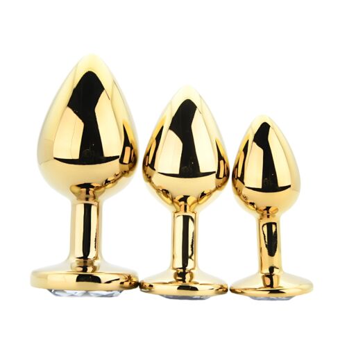 Butt Plug Toosh Set 3 Τεμαχίων με Διαφανείς Πέτρες