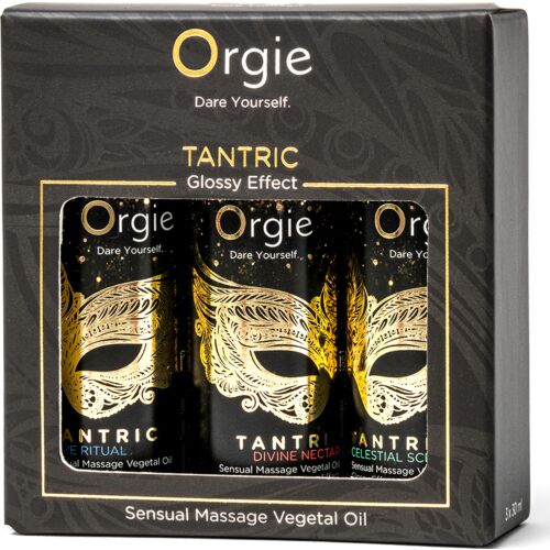 Έλαια μασάζ Orgie Tantric Sensual 3x30ml με φυσικά συστατικά