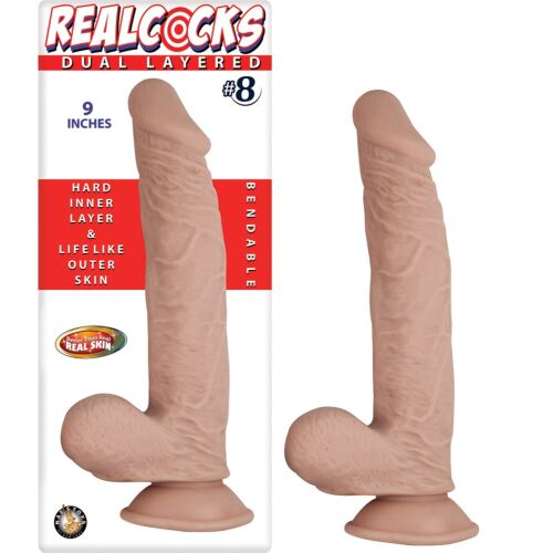 Ντίλντο Nasstoys RealCocks 9 Ίντσες με Εύκαμπτο Πυρήνα