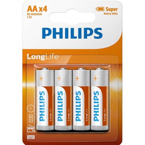 Μπαταρίες AA Philips 4 Σε Πακέτο