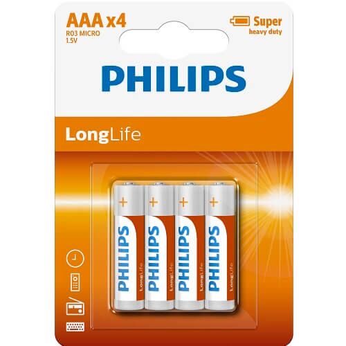 Μπαταρίες AAA Philips 4 πακέτο