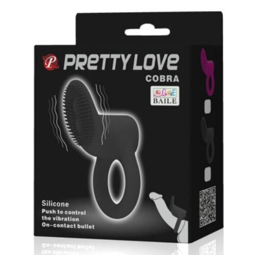 Δαχτυλίδι Vibrador Pretty Love Cobra με Διεγέρτη Κλειτορίδας