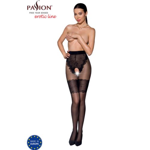 Καλσόν PASSION TIOPEN 013 με άνοιγμα και διακοσμητικά στοιχεία
