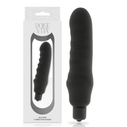 Δονητής DOLCE VITA GENIUS BLACK SILICONE με 7 προγράμματα δόνησης