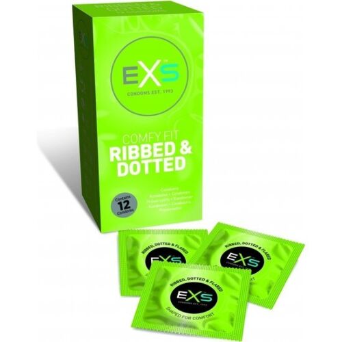 Προφυλακτικά Exs Ribbed & Dotted με υφή