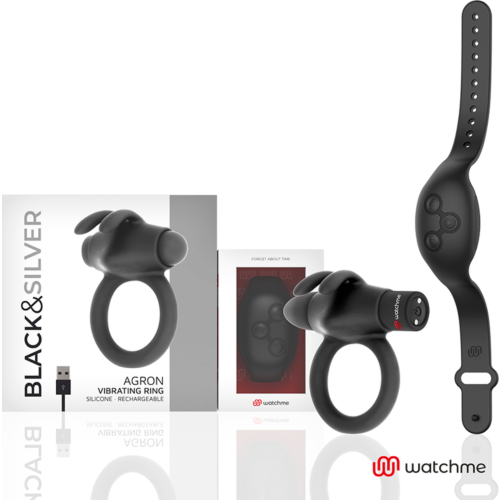 Δαχτυλίδι BLACK&SILVER AGRON με έλεγχο WATCHME