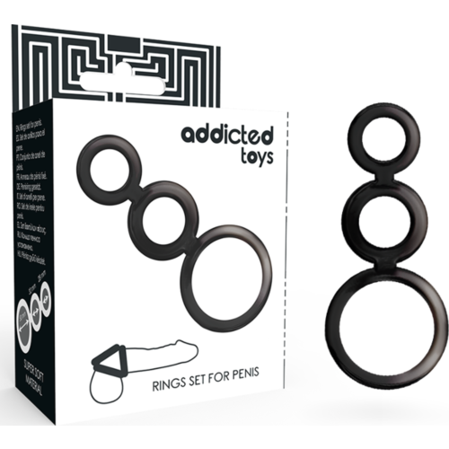 Δαχτυλίδια προστάτη ADDICTED TOYS Set με 3 μεγέθη