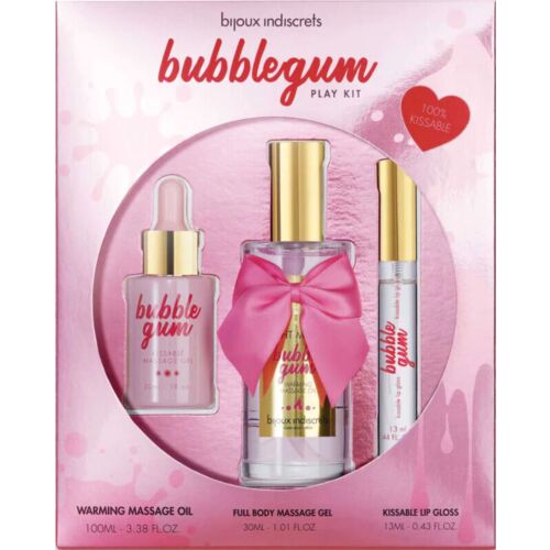 Σετ Ερωτικού Παιχνιδιού Bijoux Love Bubblegum με Λάδι και Gel