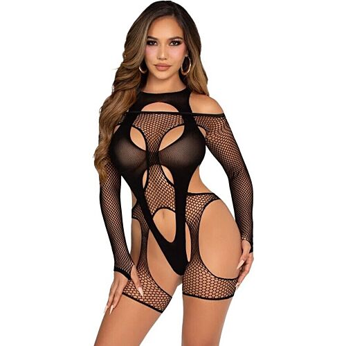 Εσώρουχο Fishnet Leg Avenue με Ζώνη και Πρόσδεση