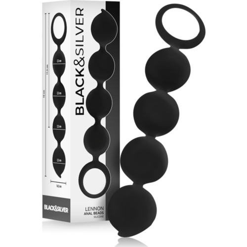 Δαχτυλίδι BLACK&SILVER Lennon 4 Σφαίρες Σιλικόνης