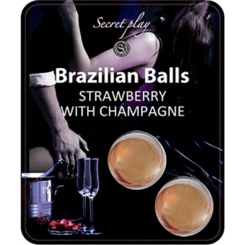 Λιπαντικό Secretplay Bolas Brazilian Balls με γεύση φράουλα