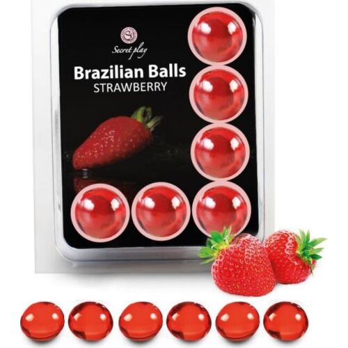 Λιπαντικό Secretplay Bolas Brazilian Balls με άρωμα φράουλας