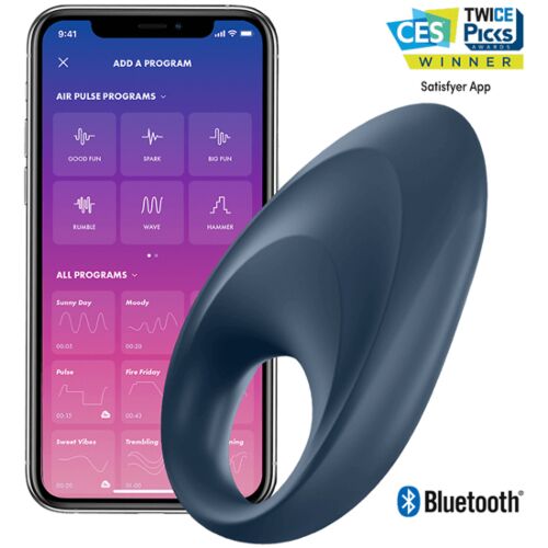Δονητής SATISFYER CONNECT MIGHTY ONE RING με απομακρυσμένο έλεγχο