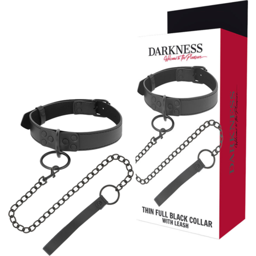 Κολάρο DARKNESS BONDAGE με ισχυρή αλυσίδα