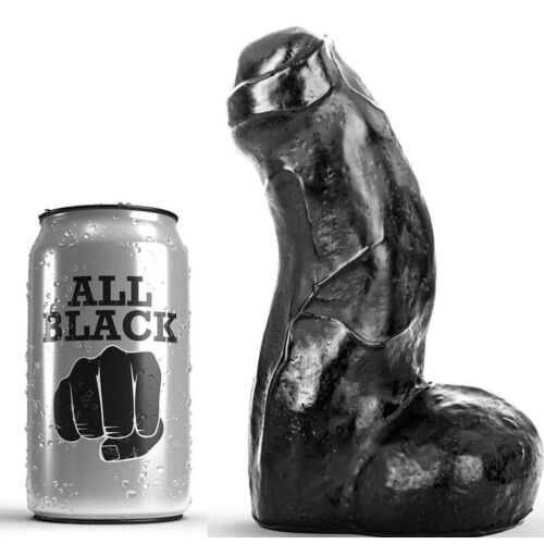 Ντίλντο ALL BLACK 17 CM με ρεαλιστική αίσθηση