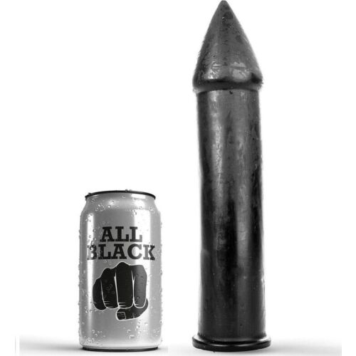 Δονητής All Black 24 cm με ήπια υφή