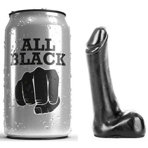 Ντίλντο ALL BLACK 9 CM με απαλή υφή