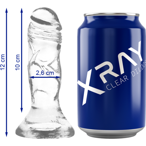 Ντίλντο X RAY Clear 12 cm με βάση βεντούζας