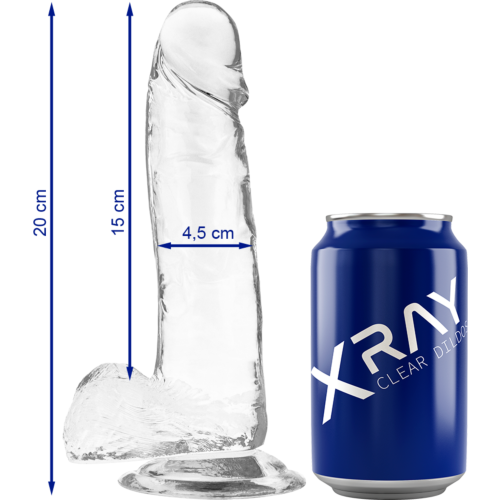 Ντίλντο X RAY Clear 20 cm - Ρεαλιστικό και Διαφανές