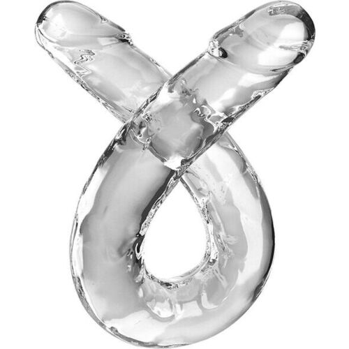 Ντίλντο KING COCK Clear Double Trouble 46 εκ