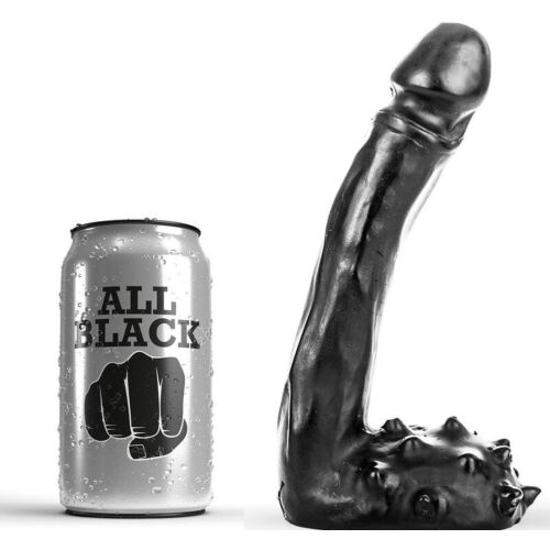 Δονητής ALL BLACK 19 CM με ρεαλιστική εμφάνιση