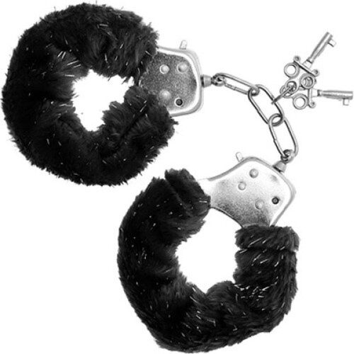 Χειροπέδες S Pleasures Furry Cuffs Black