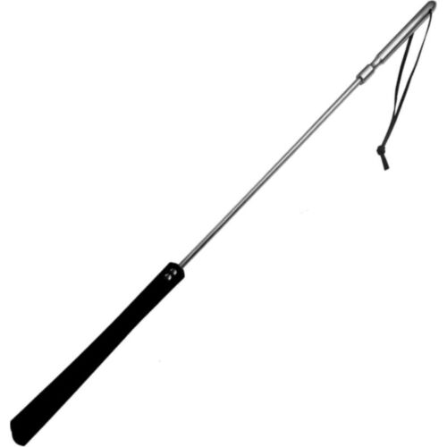 Μαστίγιο METAL HARD Δερμάτινο και Μεταλλικό 70CM