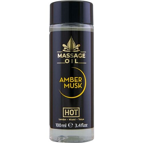 Λάδι Μασάζ HOT Amber & Musk 100ml με Θρέψη