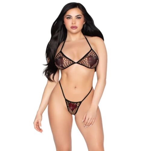 Top και εσώρουχο LEG AVENUE - 86147 FISHNET