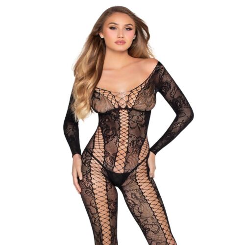 Bodystocking LEG AVENUE 89369 με δαντέλα και δικτυωτό
