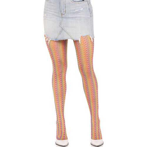 Καλτσόν Leg Avenue Πολύχρωμο με σχέδιο ουράνιου τόξου