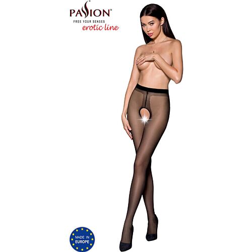 Κάλτσες PASSION WOMAN GARTER & STOCK με άνοιγμα