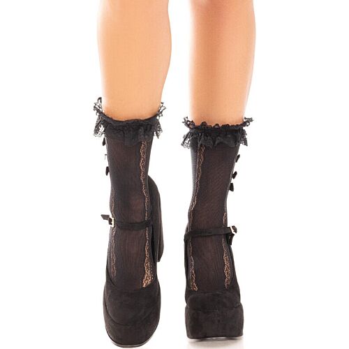 Καλσόν Leg Avenue με βολάν και καρδιές