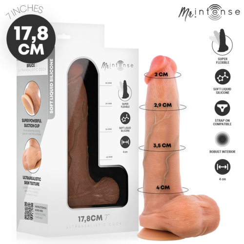 Δονητής MR. INTENSE Bruce S 17.8 cm με όρχεις