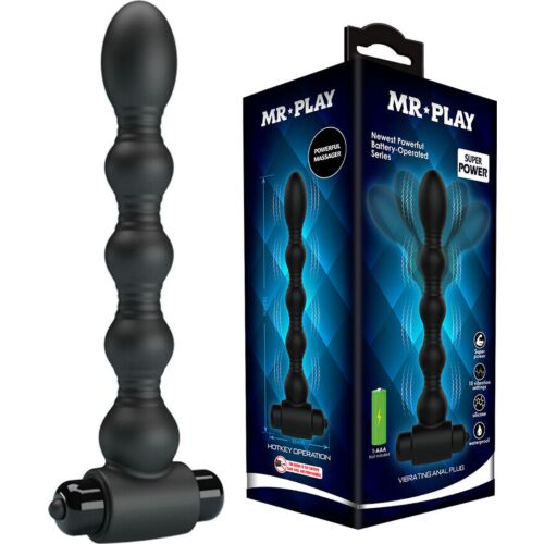 Plug Anal MR PLAY - Μασάζ με Δόνηση και Σχήμα Κεφαλών