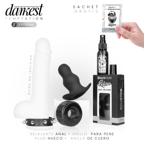 Pack ερωτικό DARKEST TEMPATION 2: EXTREME με plug και α rings