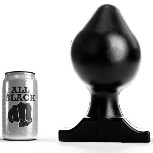 Δονητής ALL BLACK 22,5 CM με μαλακή υφή