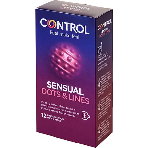 Προφυλακτικά Control Sensual Dots & Lines με επιπλέον διέγερση
