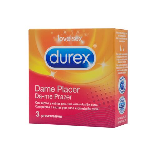 Προφυλακτικά DUREX Dame Placer με σημεία και αυλακώσεις