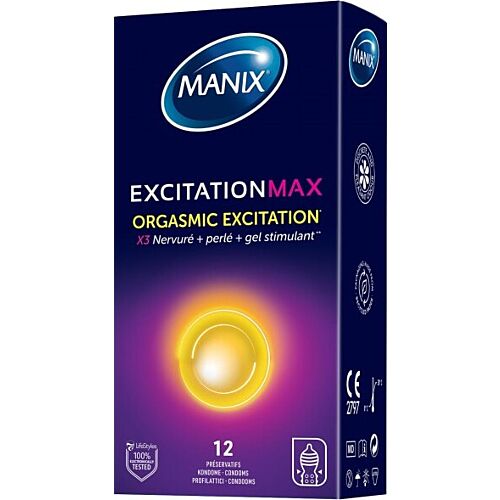 Προφυλακτικά Manix Excitation Max με υφή και θερμότητα