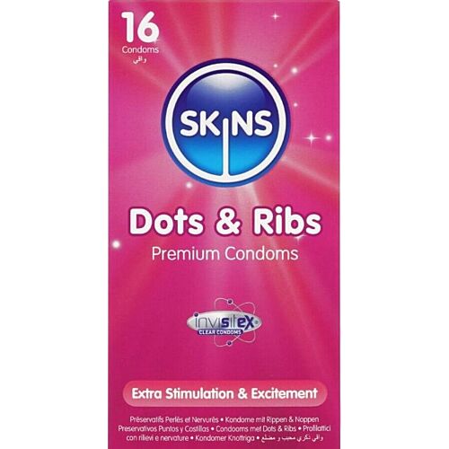 Προφυλακτικά Skins Dots & Ribs με νευρώσεις και σημεία