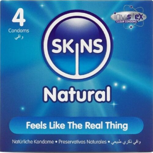 Προφυλακτικά SKINS Natural Pack 4 - Επιπλέον λιπαντικά