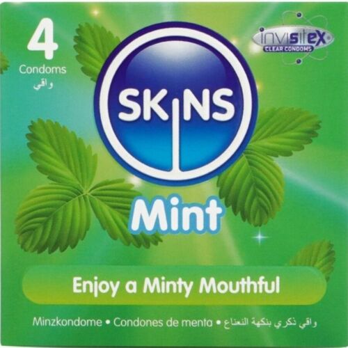 Προφυλακτικά SKINS Mint Pack 4 με γεύση μέντας