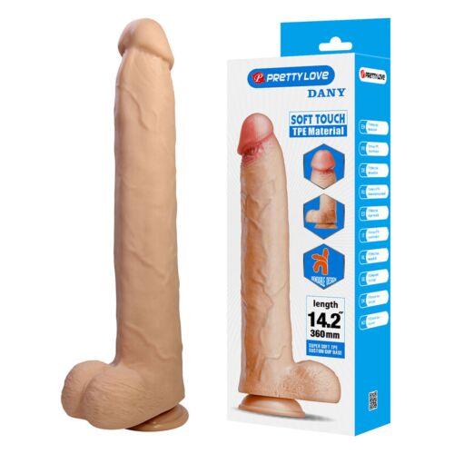 DILDOS DANY Ευέλικτο Ρεαλιστικό Ντίλντο με Βεντούζα