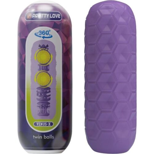Αυνανιστήριο Pretty Love Twin Balls με εσωτερικούς όρχεις